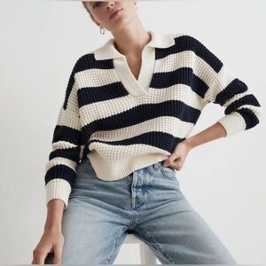 Madewell Waffle Knit V-neck sweater so Small EUC